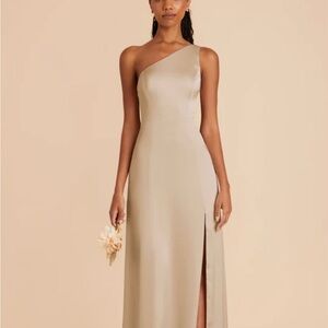 Birdy Grey One-Shoulder Tan Dress